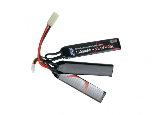 Battery Li-Po 11.1v 1300mAh 20c Stick ASG