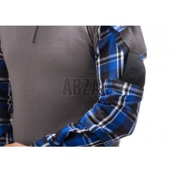 Flannel Combat Shirt Blue S Invader Gear