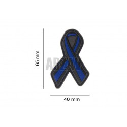 Thin Blue Line Ribbon Rubber Patch Color JTG