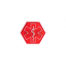 Paramedic Hexagon Rubber Patch Red JTG