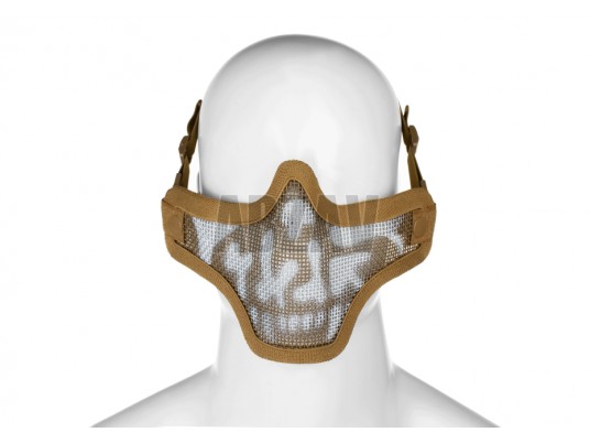 Steel Half Face Mask Death Head Tan Invader Gear