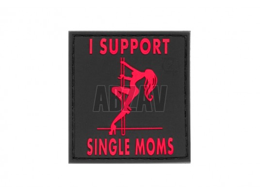 I Support Single Mums Rubber Patch Blackmedic JTG
