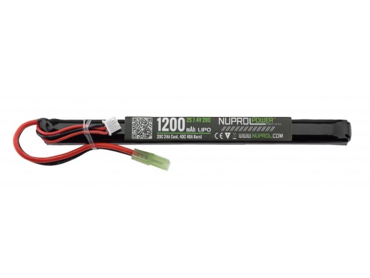 Li-Po 7.4v 1200MaH 20C Stick Battery Nuprol