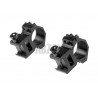 25.4mm High Type Mount Rings Black Pirate Arms