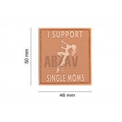I Support Single Mums Rubber Patch Desert JTG