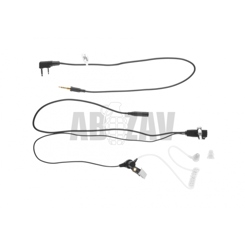 FBI Style Acoustic Headset Kenwood Connector Black Z-Tactical