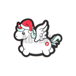 Christmas Unicorn Rubber Patch Color JTG