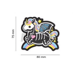 Skeleton Unicorn Rubber Patch Color JTG