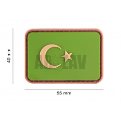 Turkey Flag Rubber Patch Green JTG