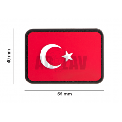 Turkey Flag Rubber Patch Color JTG