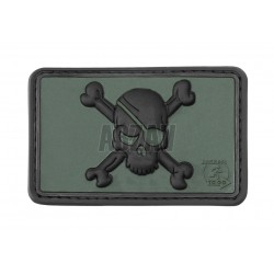 Pirate Skull Rubber Patch Forest JTG