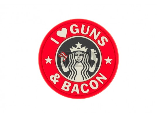 Guns and Bacon Rubber Patch Color JTG