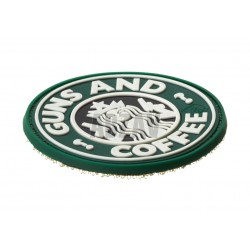 Guns and Coffee Rubber Patch Color JTG