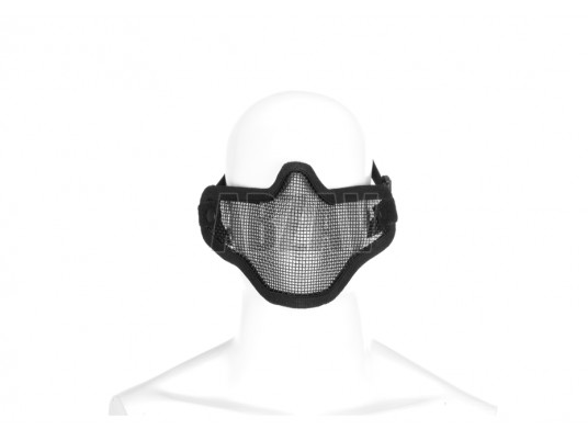 Steel Half Face Mask  Black Invader Gear