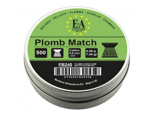 Plombs Match Tête Plate cal. 4,5 mm
