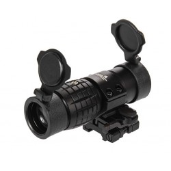 1-3X Magnifier With Flip-Side Mount Black Lancer Tactical