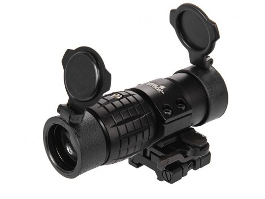 1-3X Magnifier With Flip-Side Mount Black Lancer Tactical